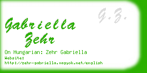 gabriella zehr business card